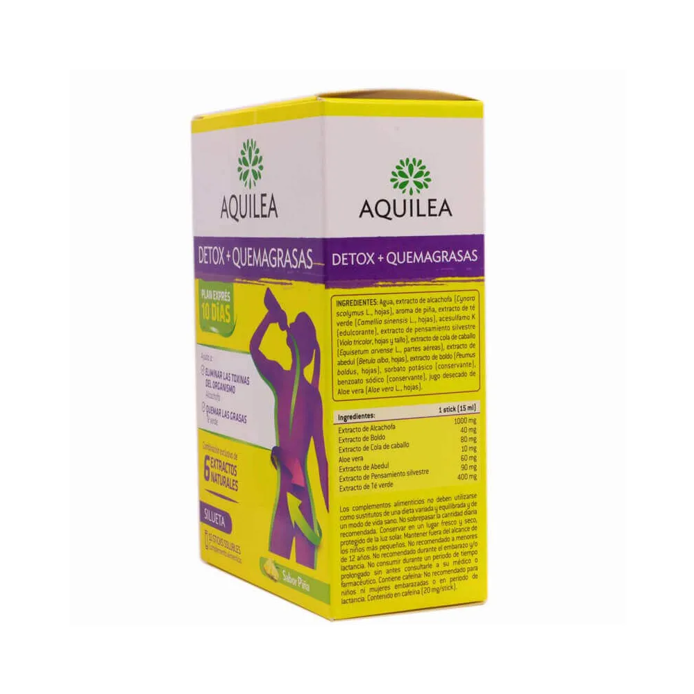 Compra Aquilea Detox Quemagrasas 10 Sticks al mejor precio Más