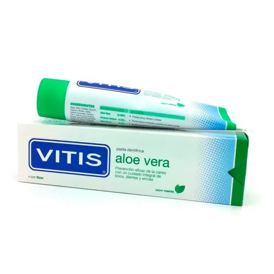 Vitis Pasta Aloe Vera Sabor Menta 150 ml envase