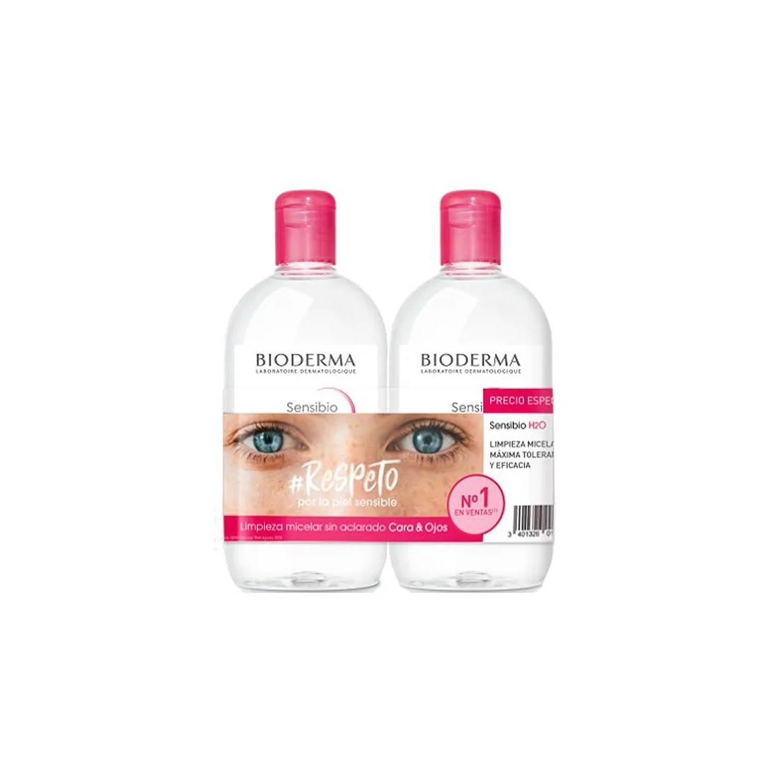 Bioderma Duplo Sensibio H2O Solucion Micelar 500ML + 500ML