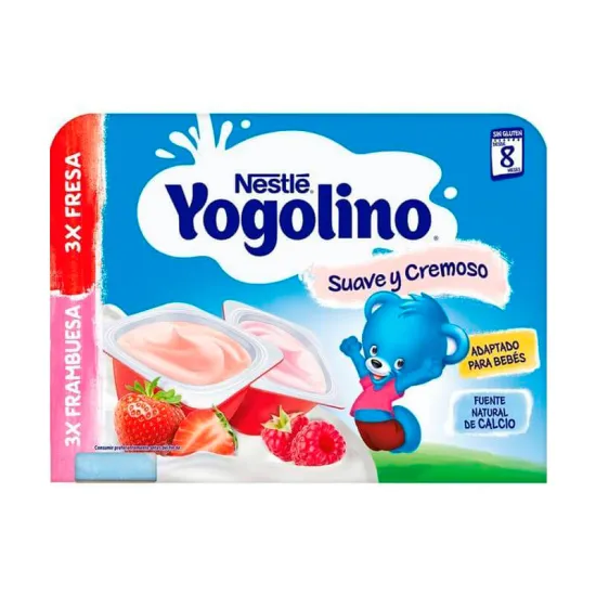 Nestle yogolino Postre lácteo de fresa y frambuesa 6 x 60 gr