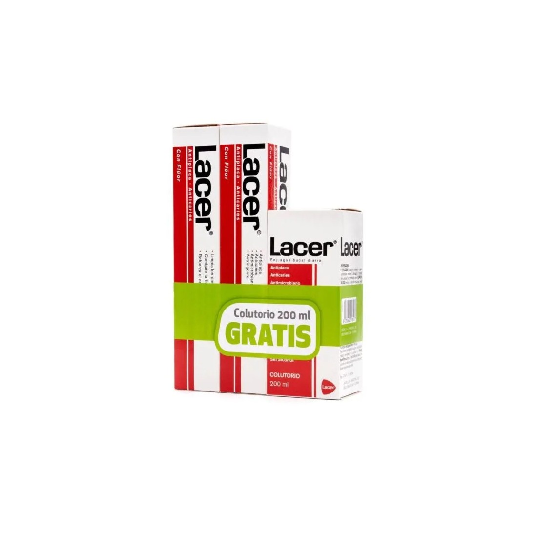 Lacer Pack Pasta Dentifrica Duplo 2x125Ml + Lacer Colutorio 200 Ml