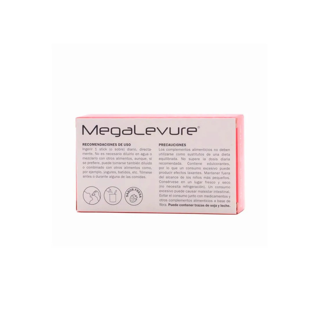 Megalevure Fresa 10 Sticks bucales información