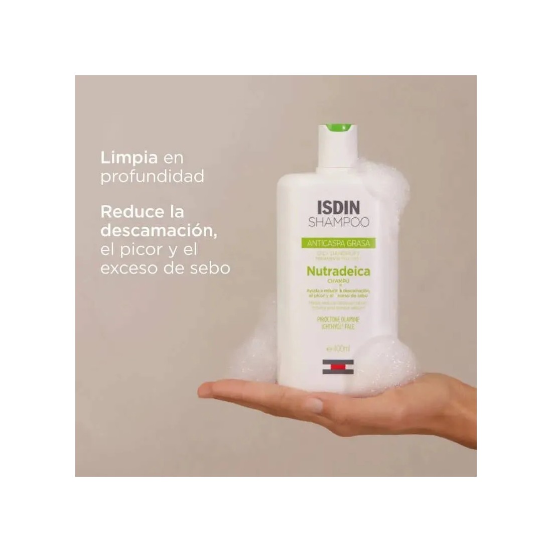 Isdin Nutradeica champú anticaspa grasa 200 ml ventajas