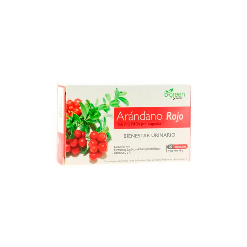 B-Green Arándano Rojo + Probióticos 30 capsulas