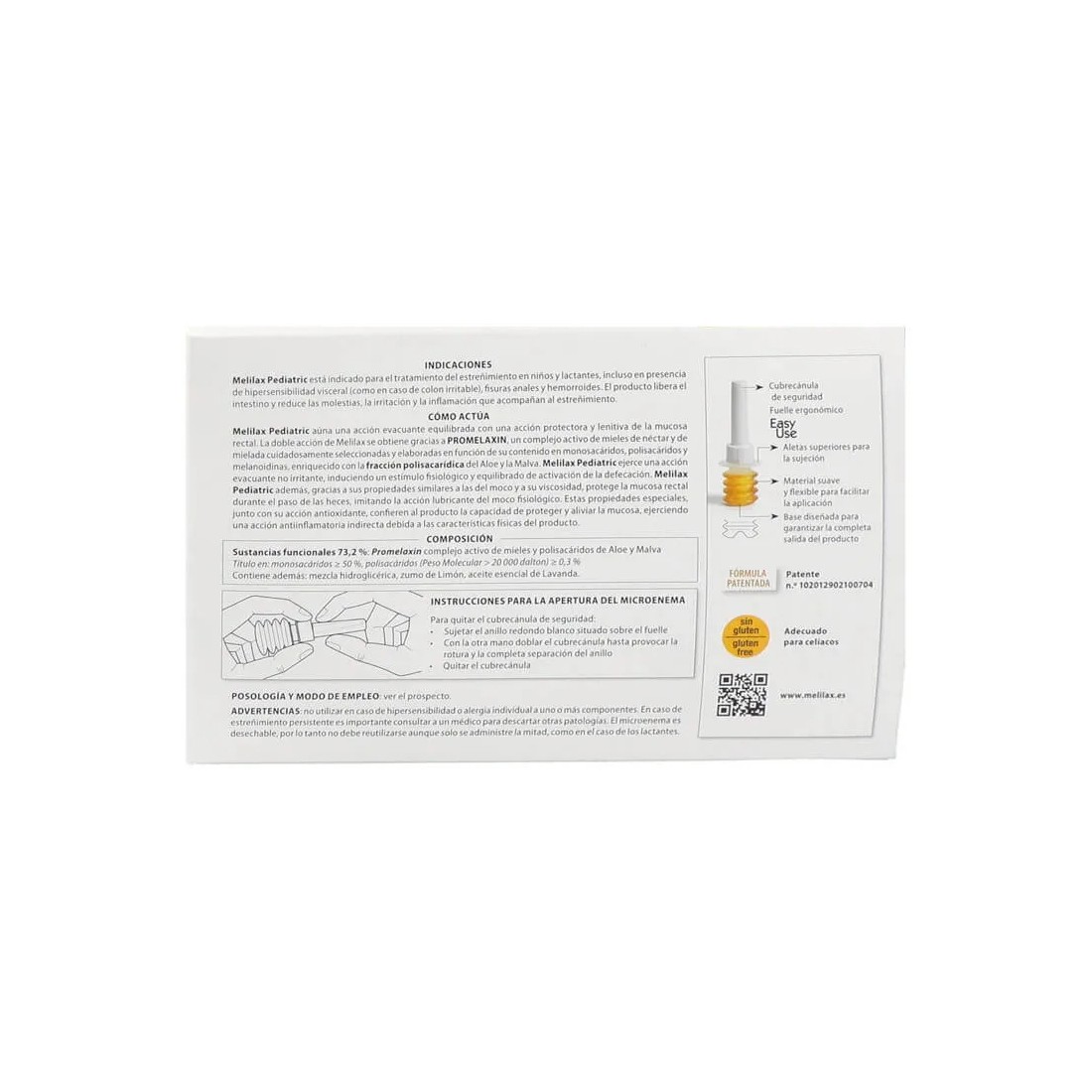 Aboca Melilax Pediatric 6 Microenemas detalles envase
