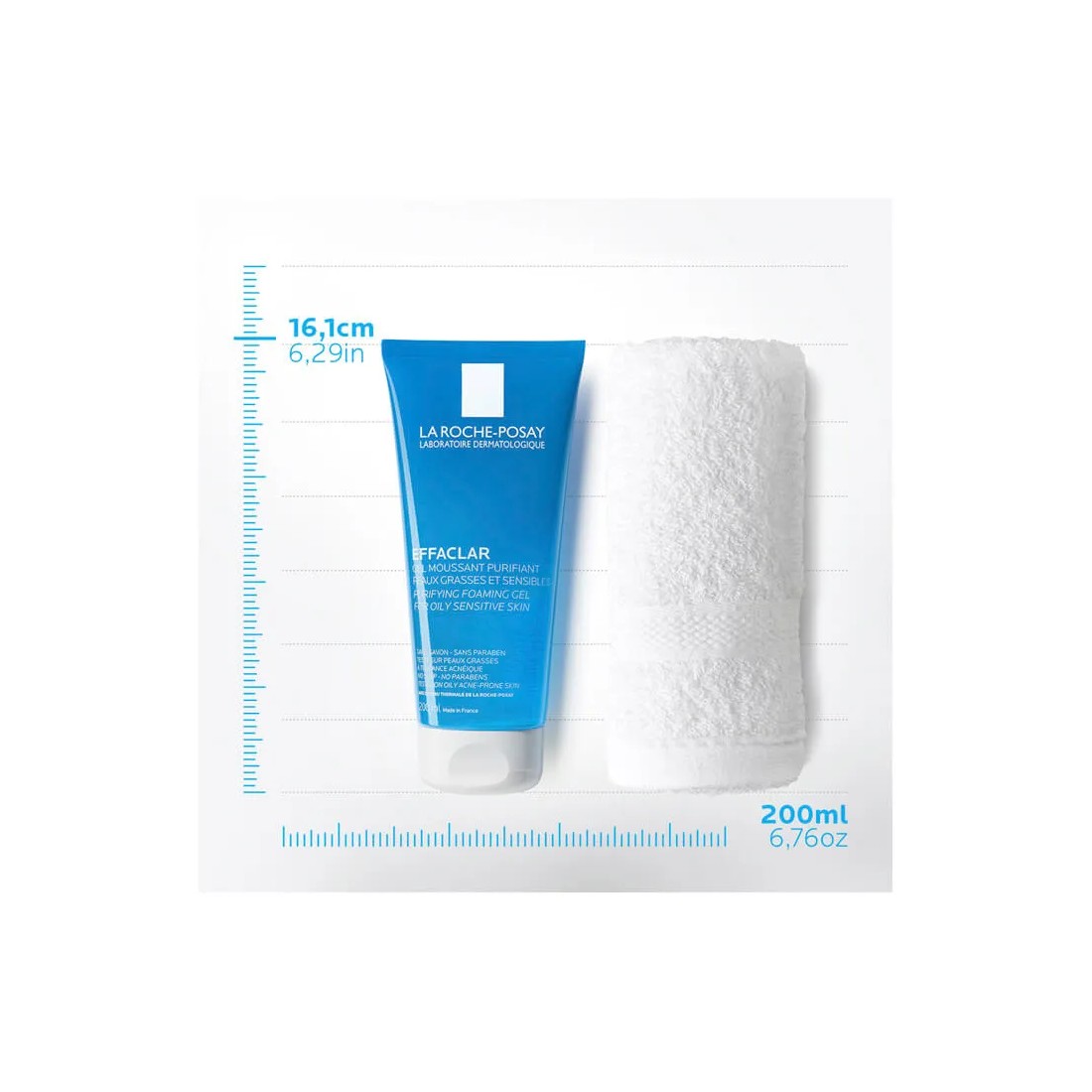 La Roche Posay Effaclar Gel Limpiador Purificante 200 ml tamaño