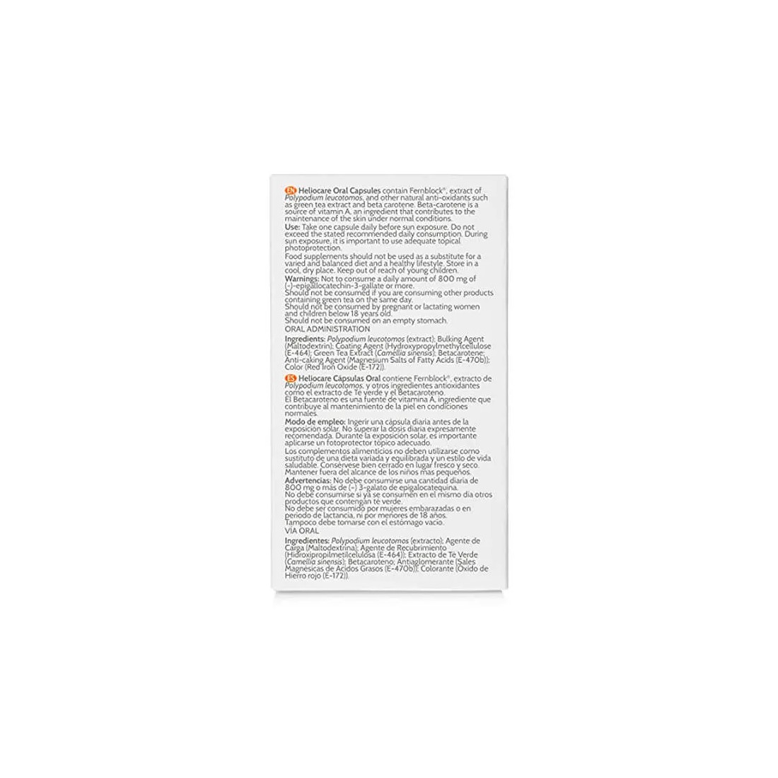 Heliocare Oral 60 Capsulas información