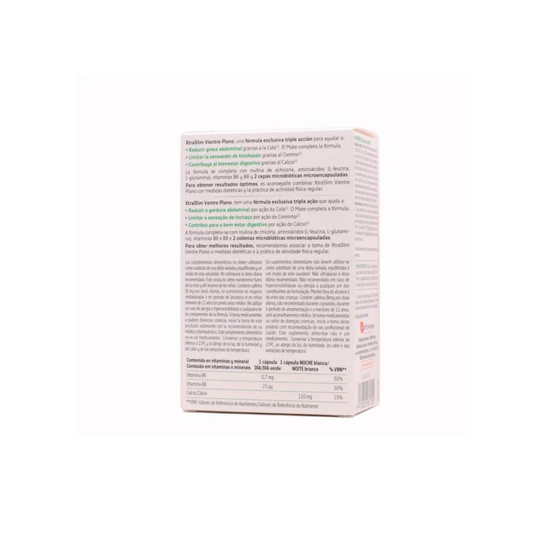 Forte Pharma XtraSlim vientre plano 60 Cápsulas detalles envase