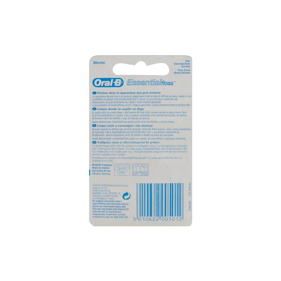 Oral B Seda Dental Essential Floss 50 M por detras