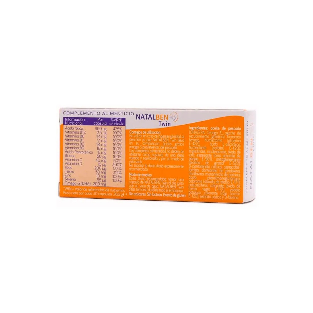 Natalben Twin 30 Capsulas detalles envase