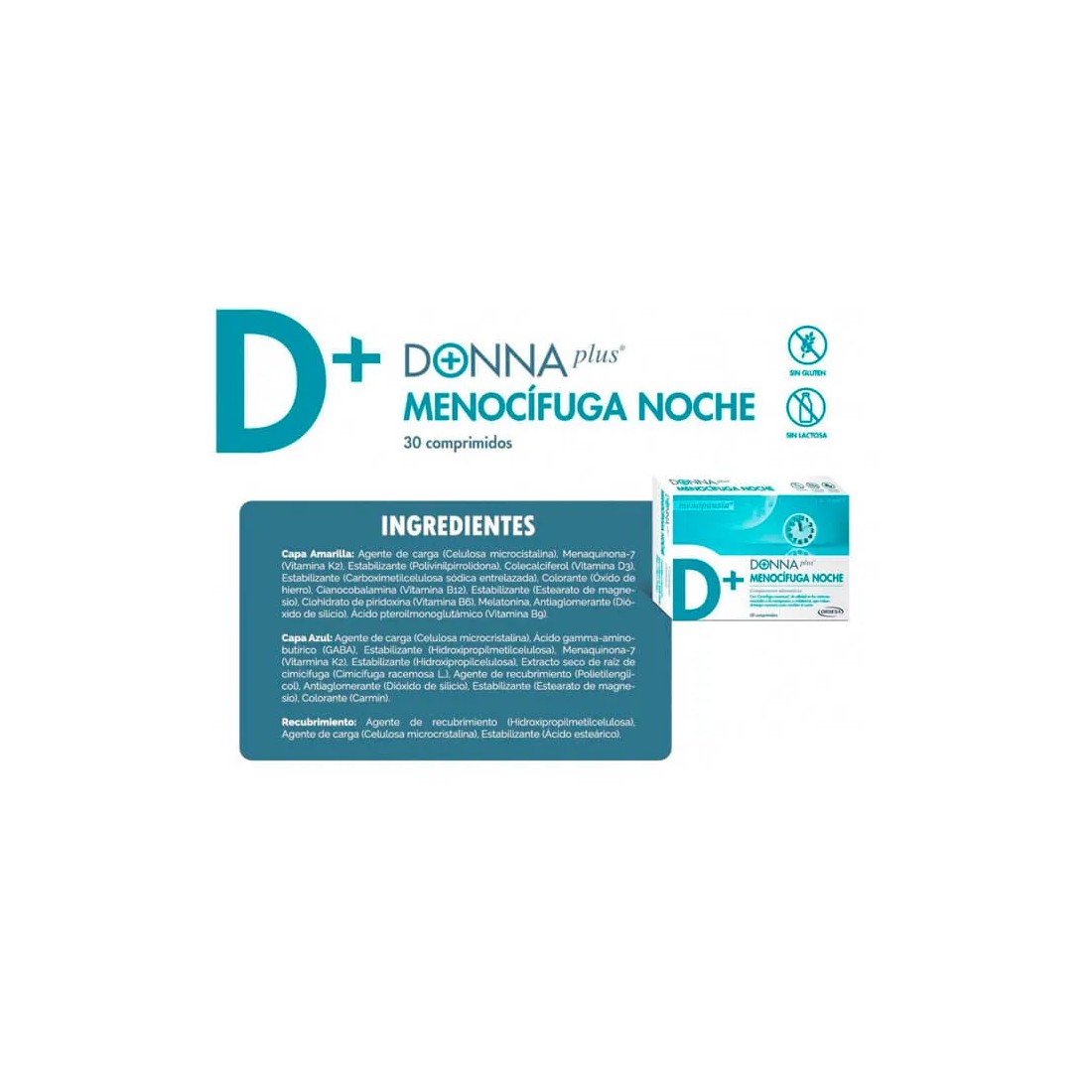 Donna plus Menocifuga noche 30 comprimidos ingredientes