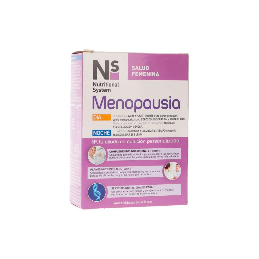 NS Menopausia 60 comprimidos envase por detras