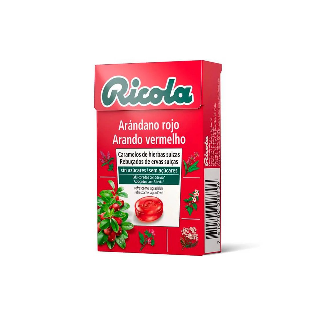 Ricola Arándanos Rojos caramelos sin azucares 50 gr