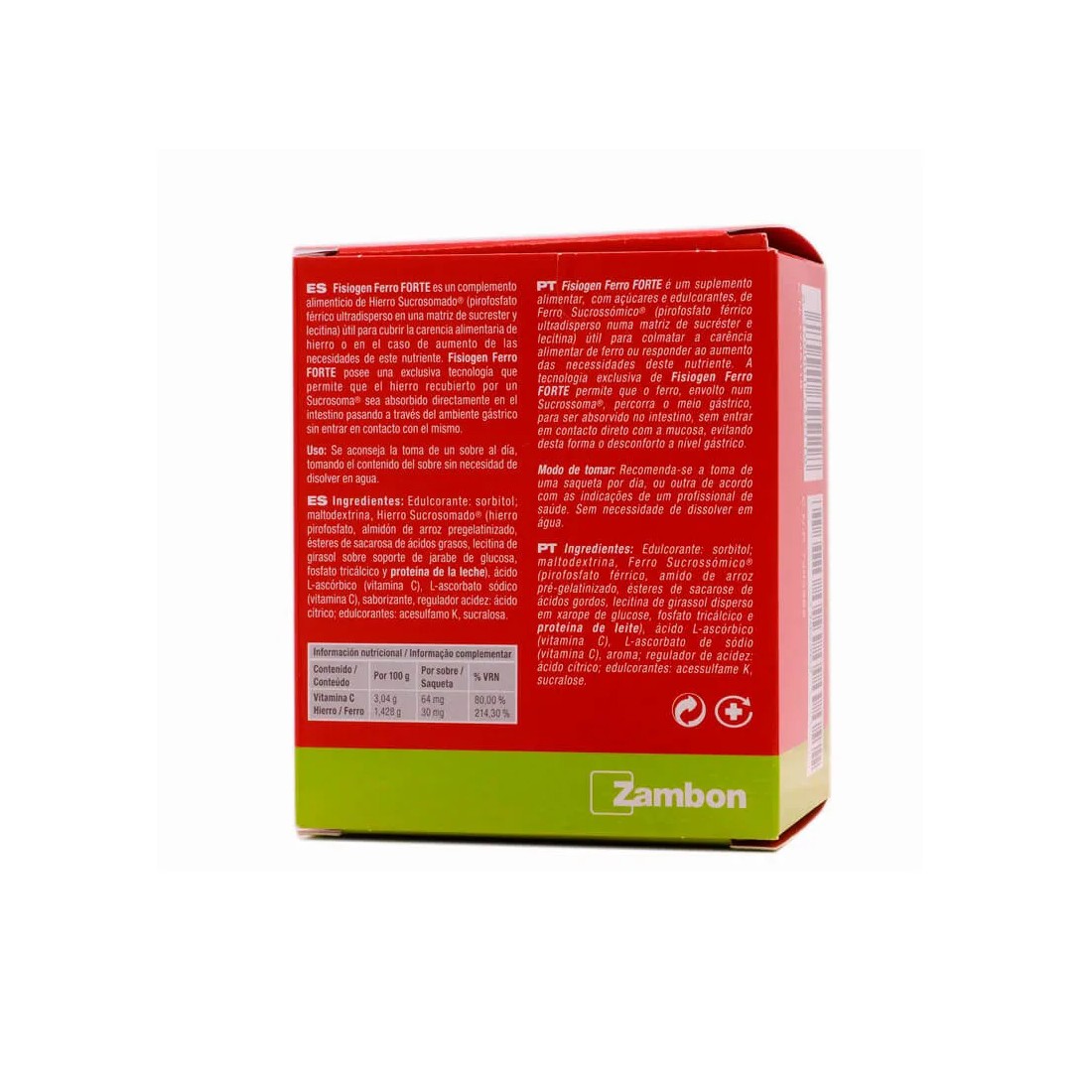 Fisiogen Ferro Forte 30 sobres detalles