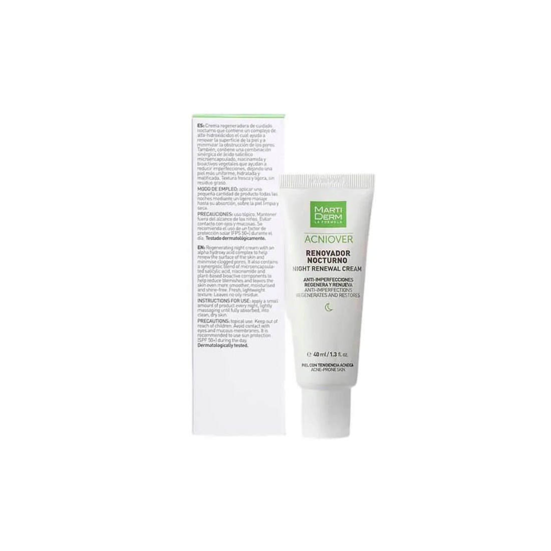 MartiDerm Acniover renovador nocturno 40 ml envase