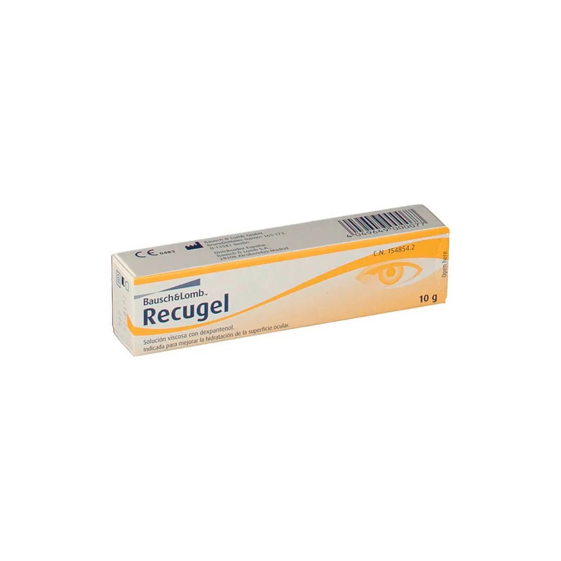 Recugel gel ocular 10 gr envase