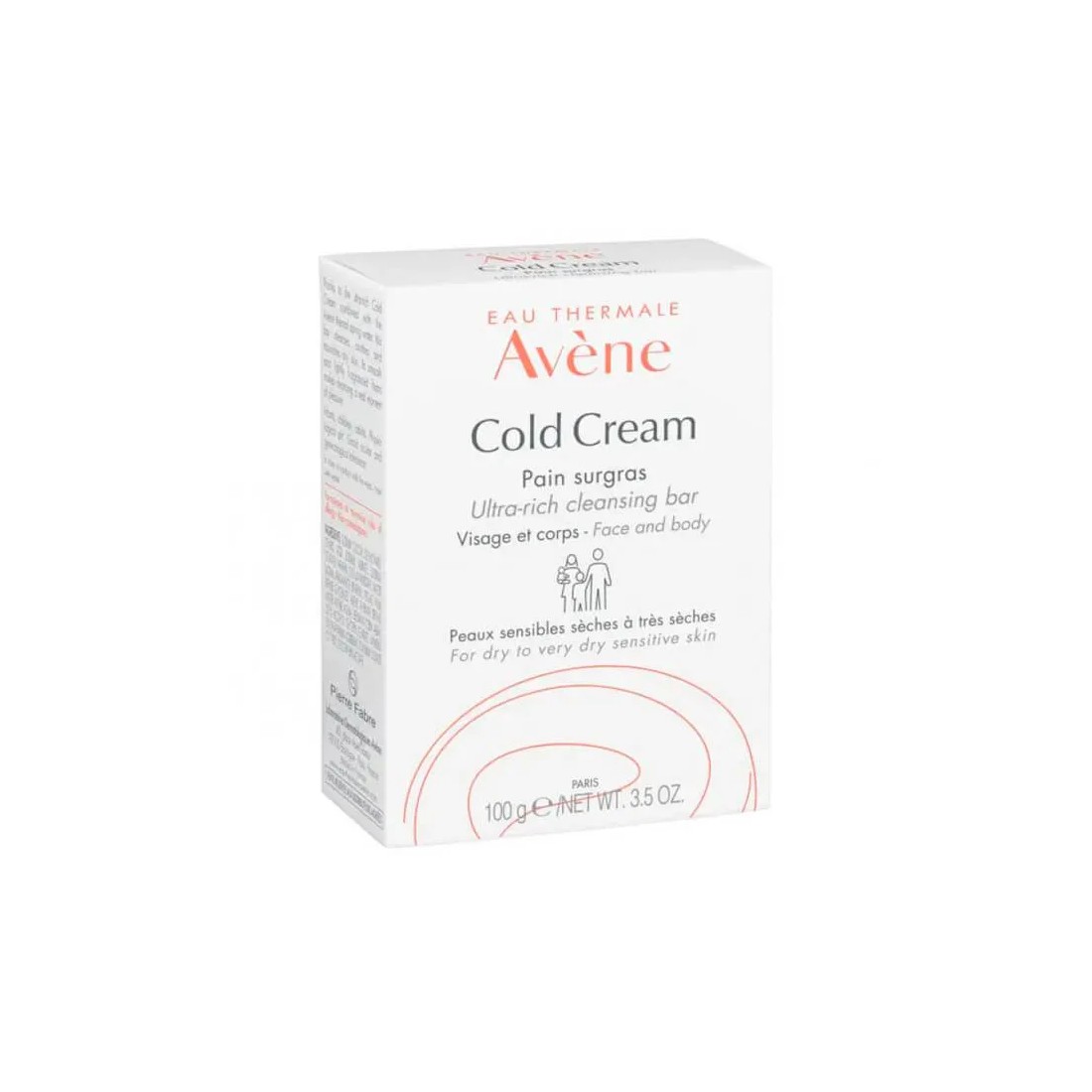 Avene Cold Cream Pan limpiador ultranutritivo 100 gr