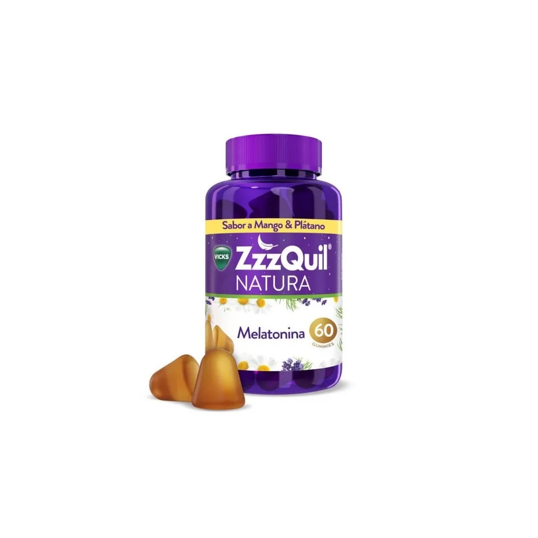 Vicks Zzzquil Natura Melatonina Mango y Plátano 60 Gominolas dormir
