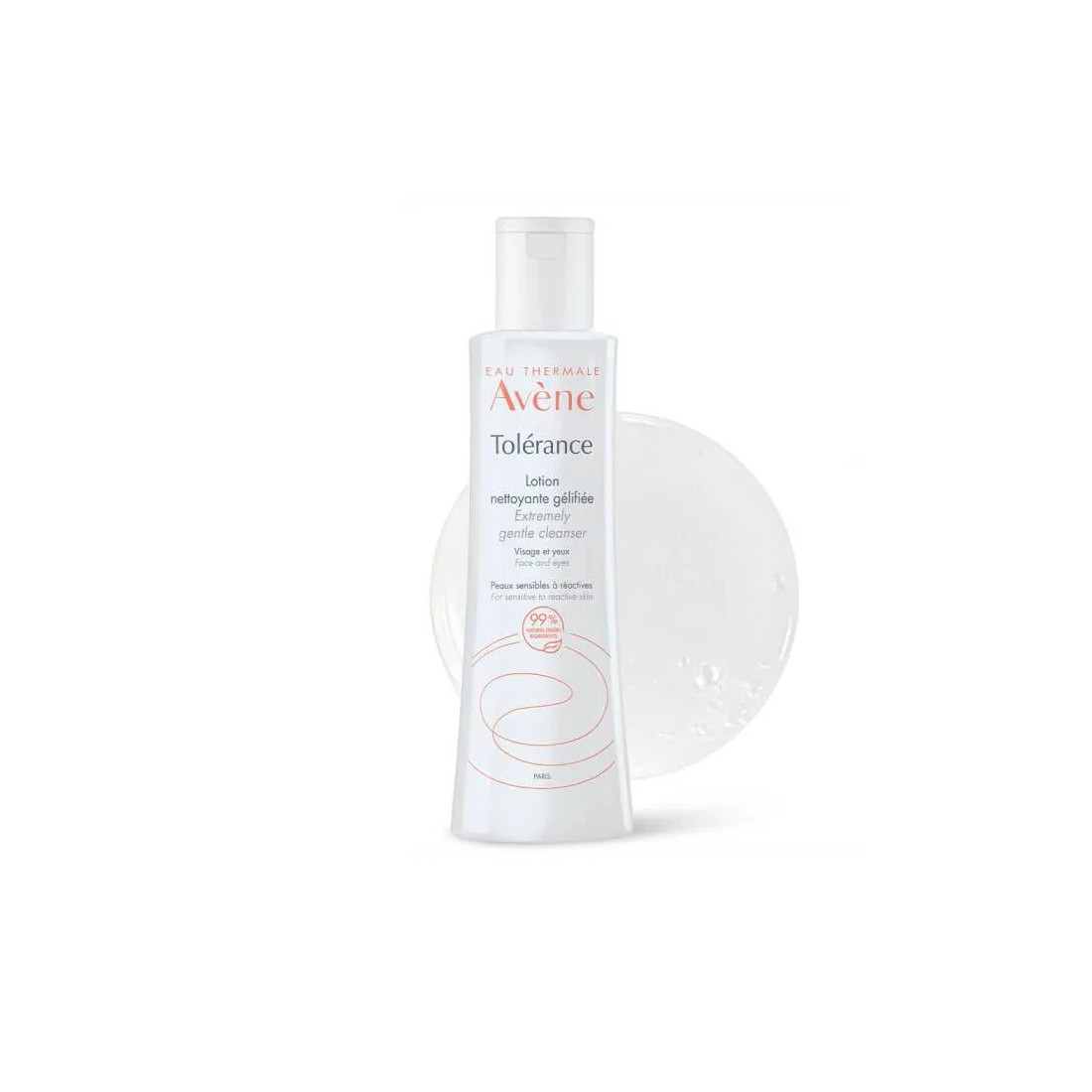 Avene Tolerance loción limpiadora gelificada 200 ml textura