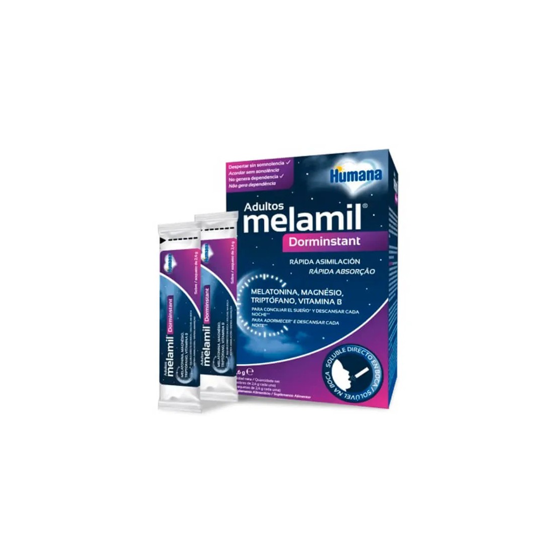 Melamil Dorminstant Adultos 24 Sobres contenido