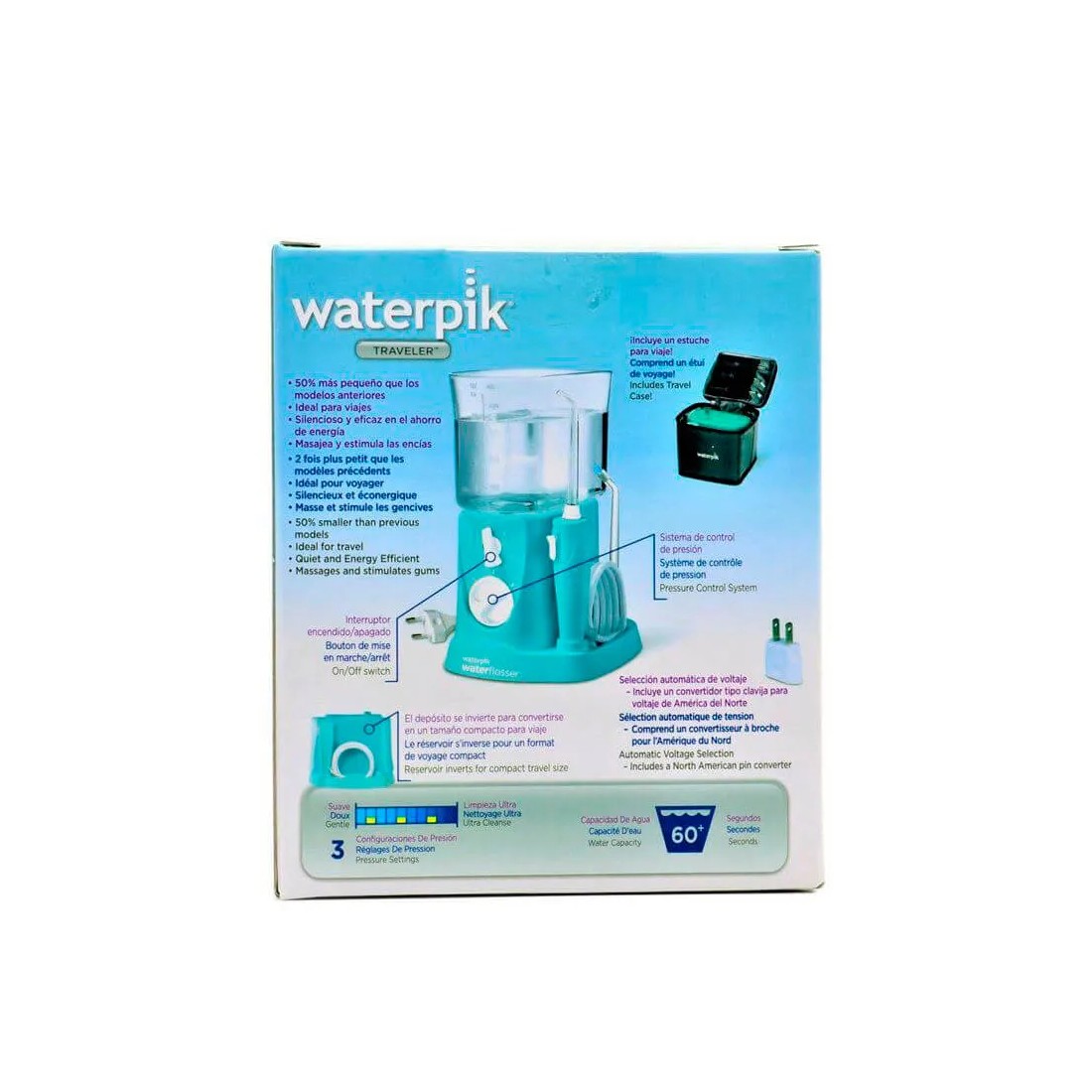 Waterpik Irrigador Wp 300 Traveler Blue detalles