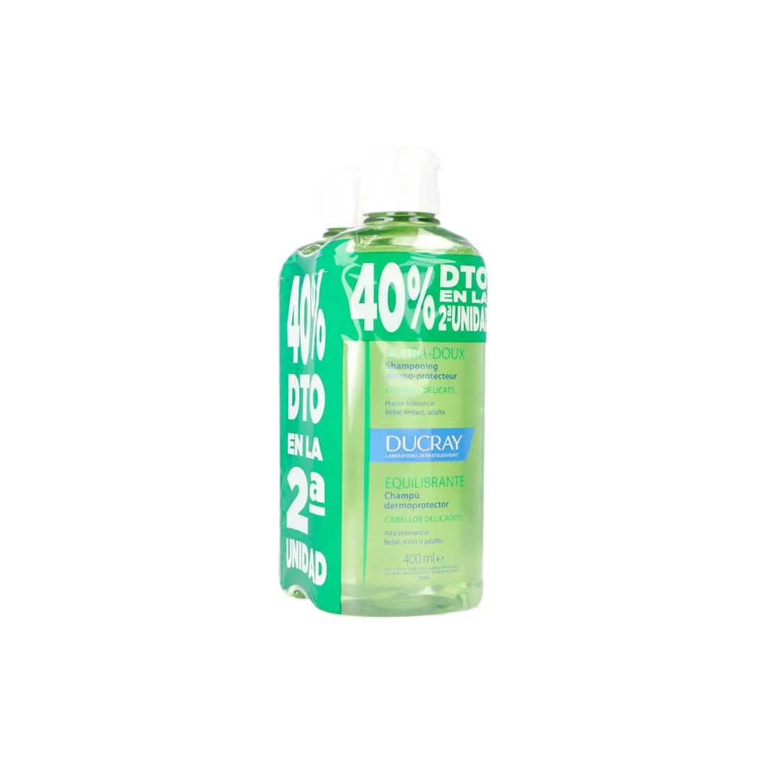 Ducray champú equilibrante duplo 2 x 400 ml
