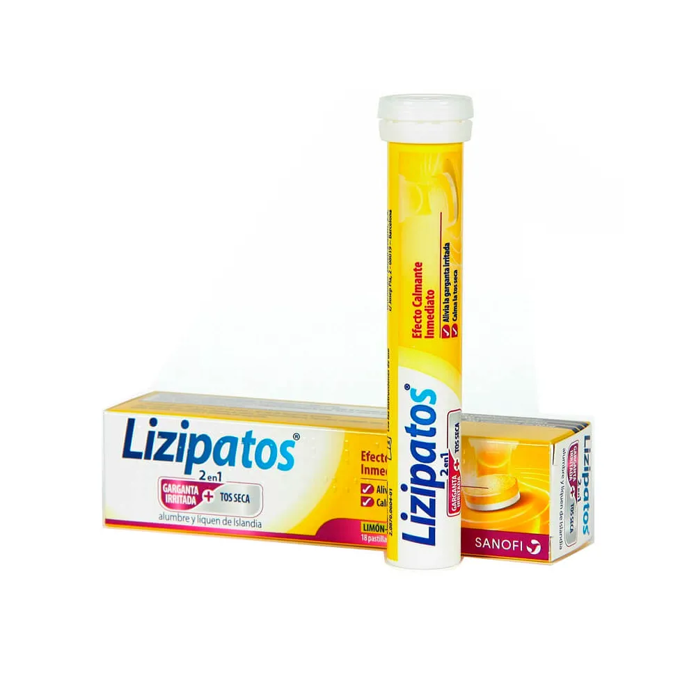 Lizipatos 2 En 1 Limón - Eucalipto 18 pastillas
