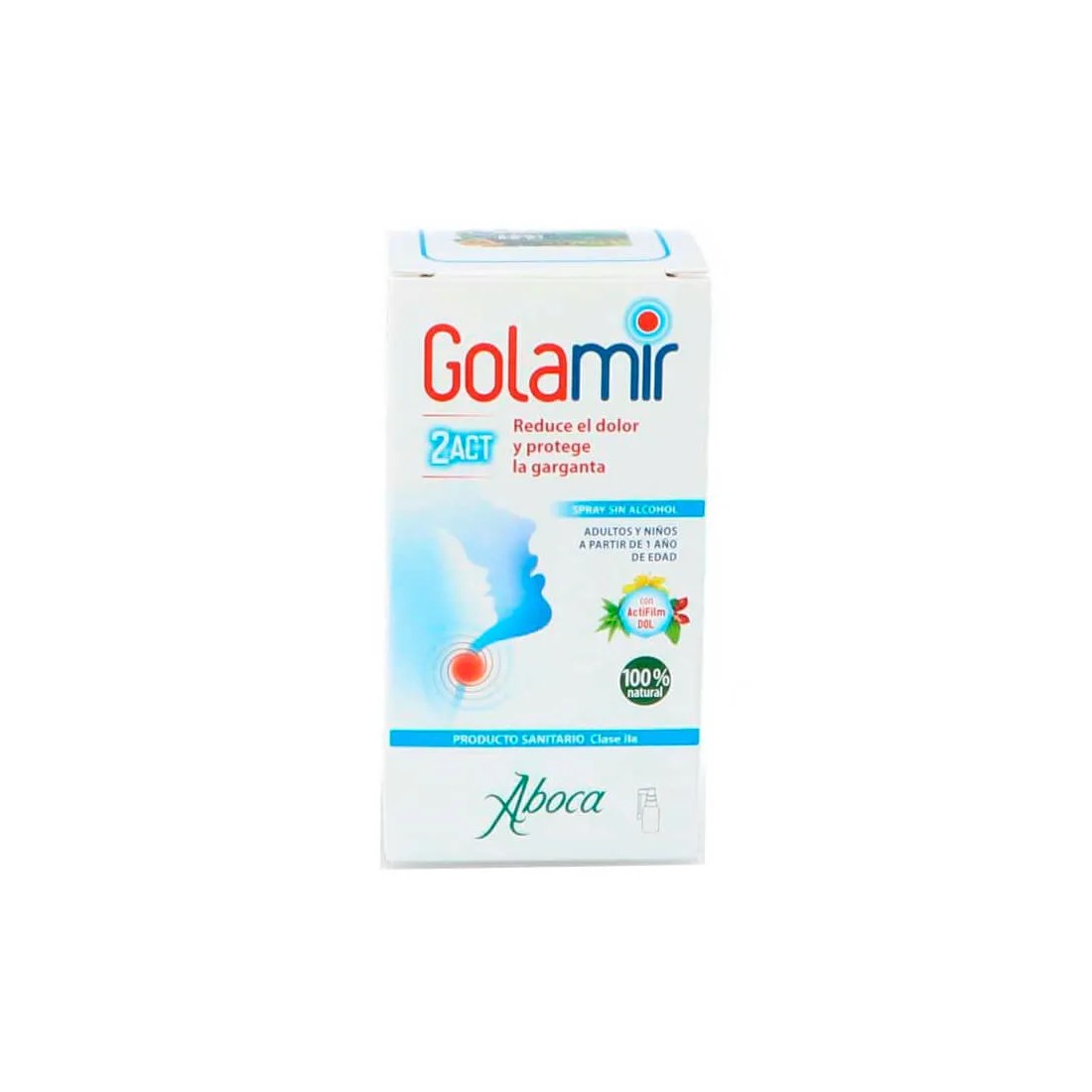 Aboca Golamir 2ACT spray sin alcohol 30 ml envase