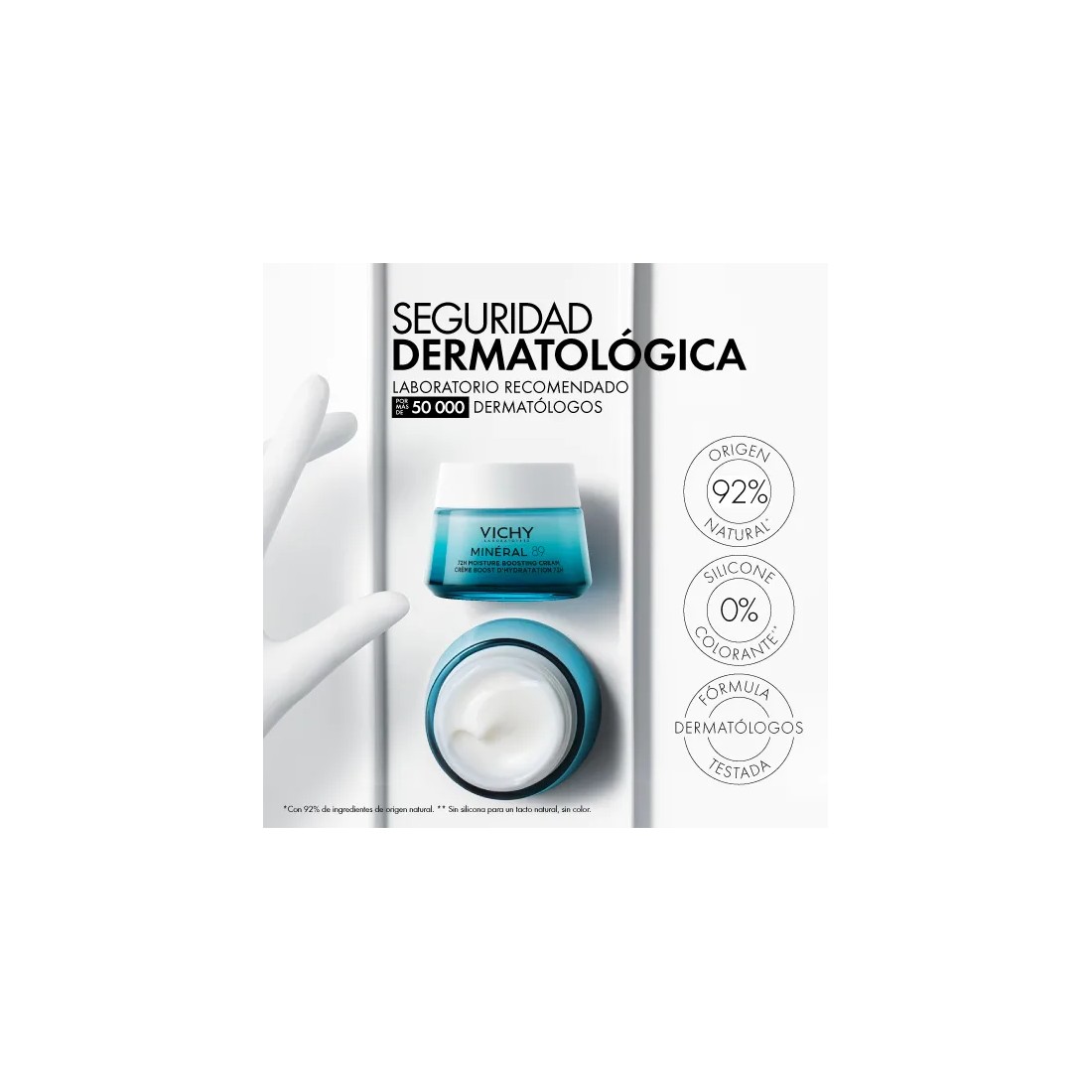 Vichy Mineral 89 Crema Hidratante Ligera 50 Ml beneficios