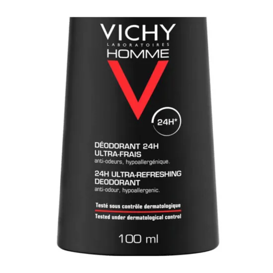 Vichy Homme Desodorante Spray ultra fresco 100 ml detalles