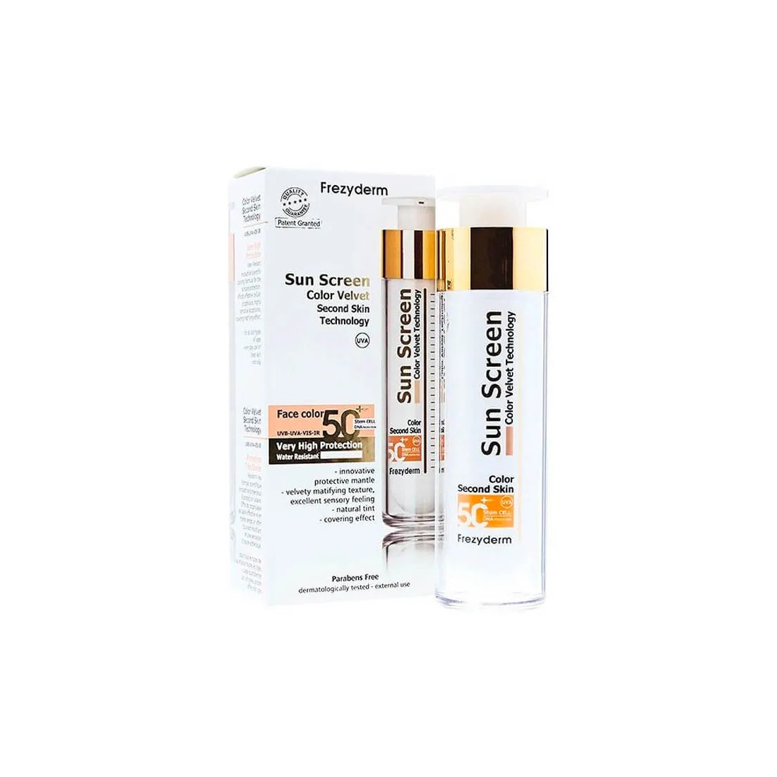 Frezyderm Sun Screen Velvet SPF50+ 50 ml envase