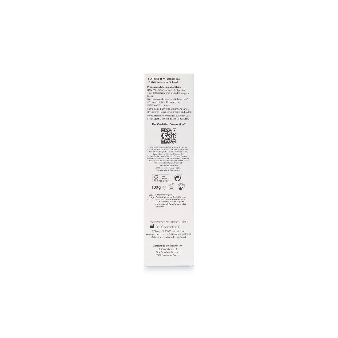 YOTUEL Dentífrico Microbiome One White 100 Ml reverso