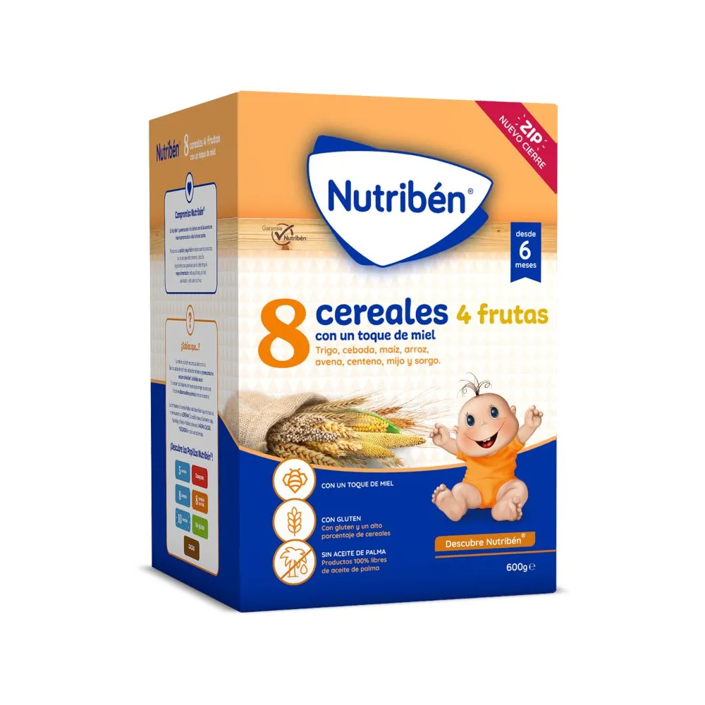 Nutriben 8 Cereales, Miel Y 4 Frutas 600 gr