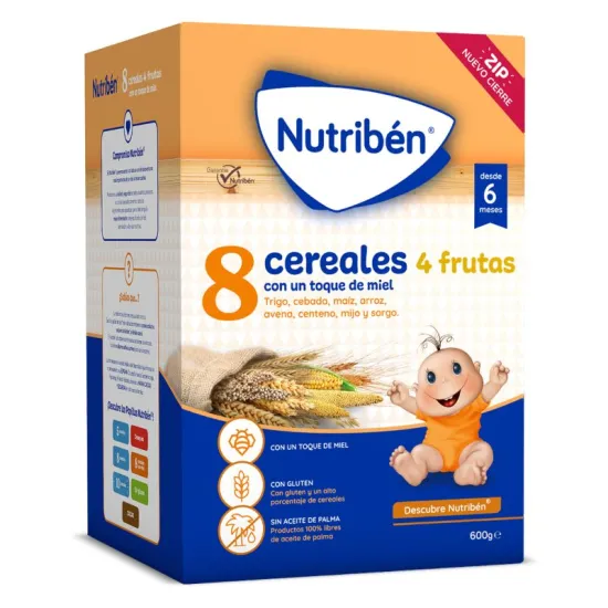 Nutriben 8 Cereales, Miel Y 4 Frutas 600 gr