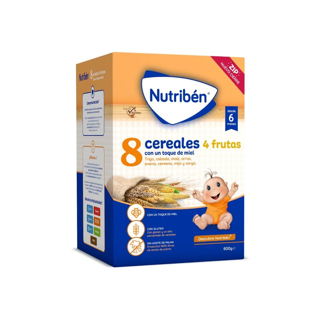 Nutriben 8 Cereales, Miel Y 4 Frutas 600 gr
