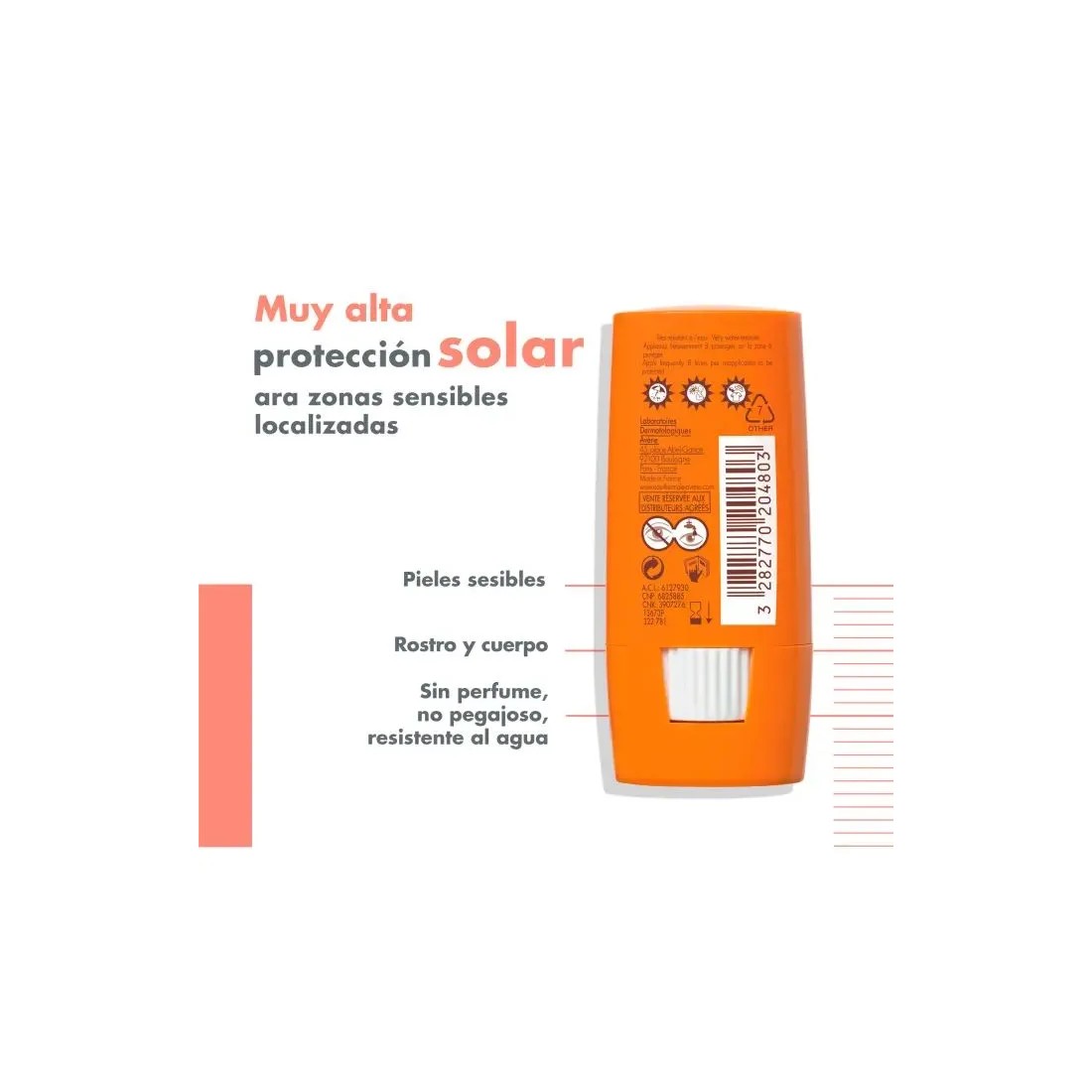 Avene Stick Solar Zonas Sensibles SPF50+