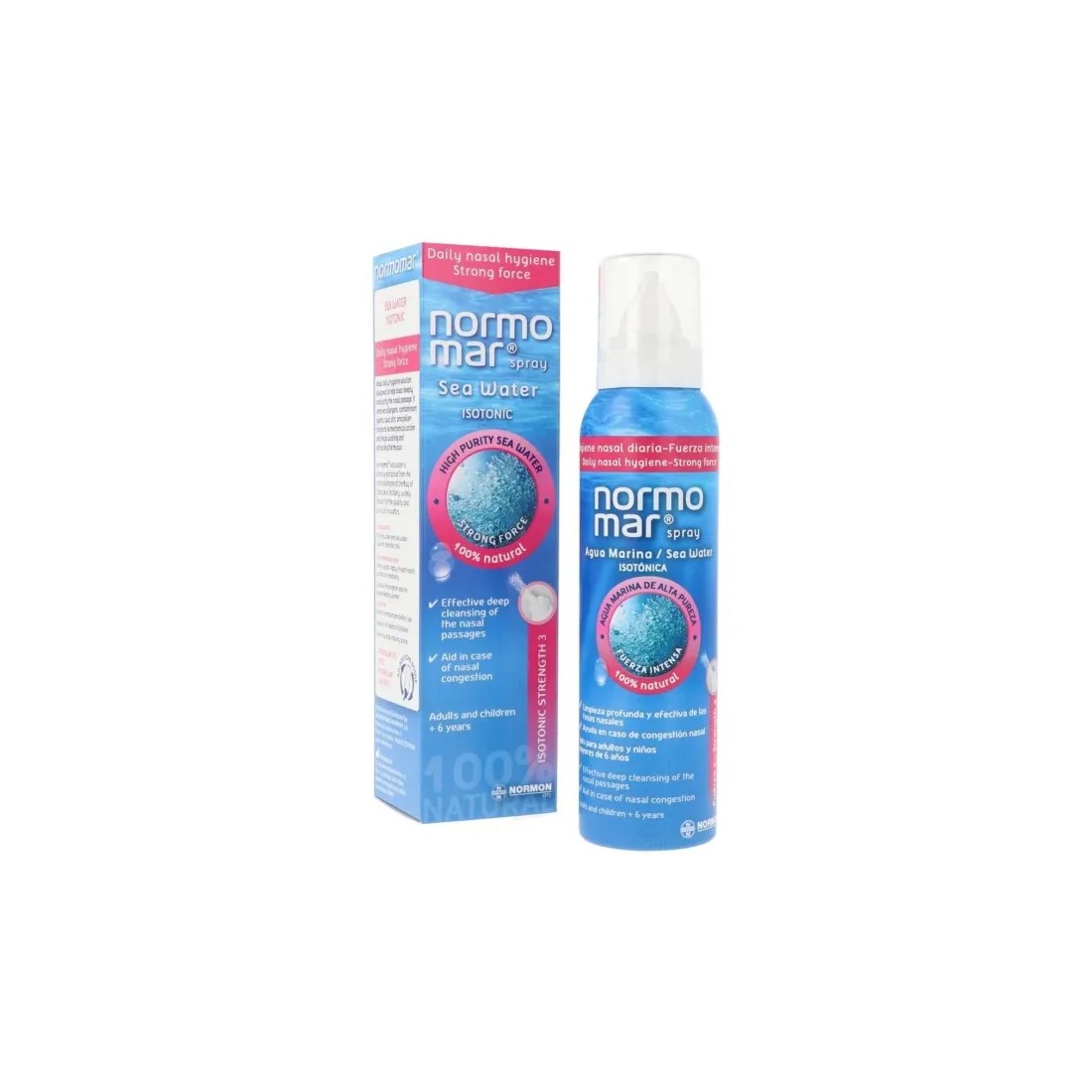 Normomar Spray Agua Marina Isotónica Fuerza 3 Alta Pureza 120 Ml