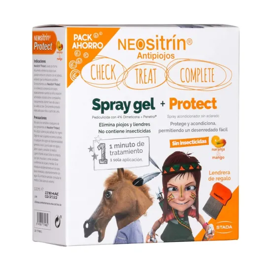 Neositrin Pack Ahorro Piojos Spray Gel + Protect Acondicionador