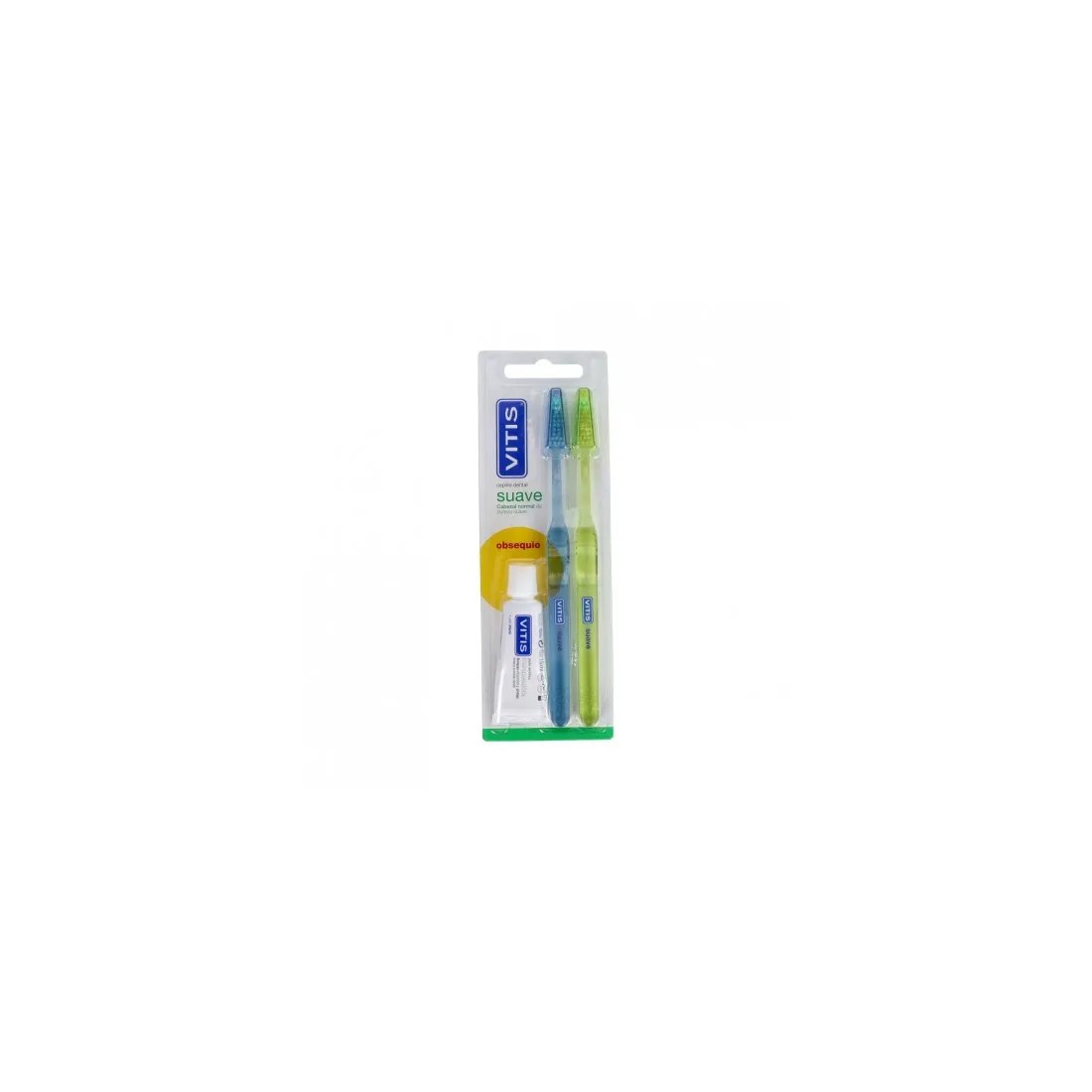 Compra Vitis Cepillo Dental Suave Duplo + Pasta Blanqueadora 15 Ml al mejor precio | Más Parafarmacia