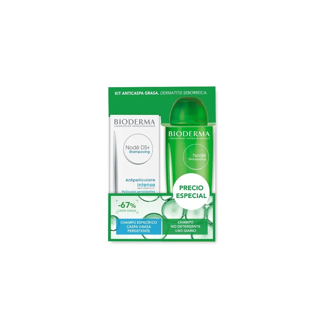 Bioderma Pack Champú Node DS 125 Ml + Node Fluido 400 Ml