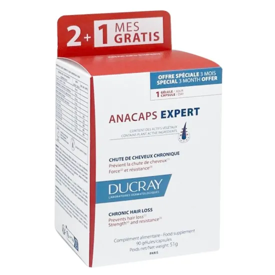 Ducray Anacaps Expert 3x30 Cápsulas 2+1 REGALO