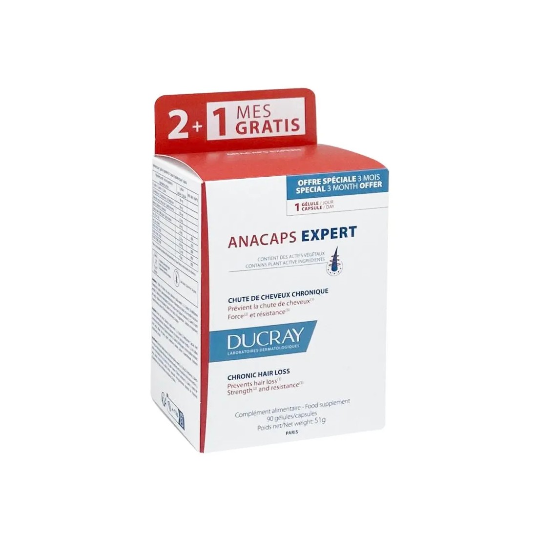 Ducray Anacaps Expert 3x30 Cápsulas 2+1 REGALO
