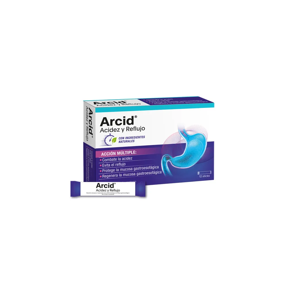 Comprar Arcid Acidez y Reflujo 12 Sticks 10,l