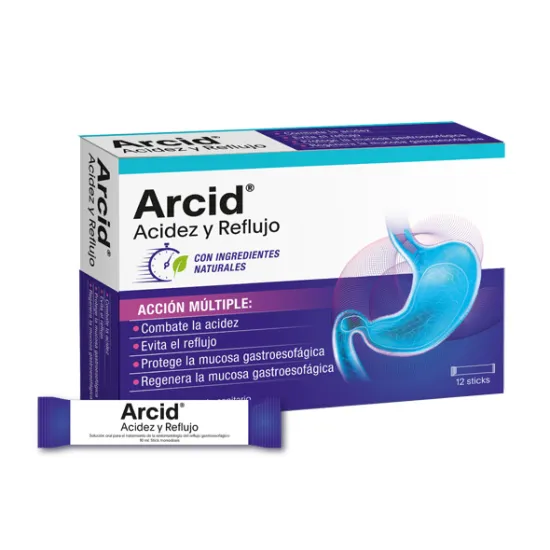 Comprar Arcid Acidez y Reflujo 12 Sticks 10,l