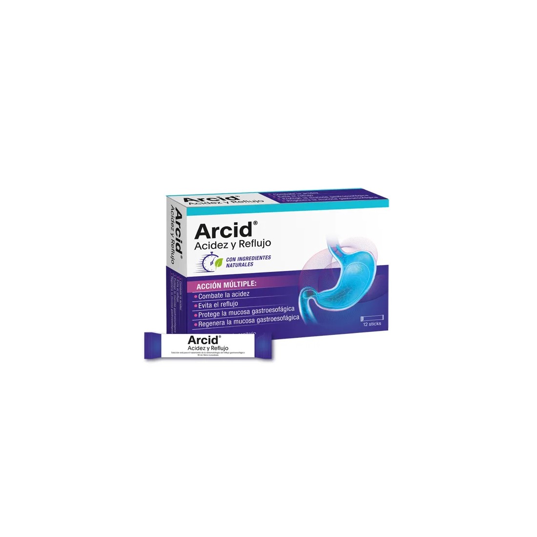Comprar Arcid Acidez y Reflujo 12 Sticks 10,l