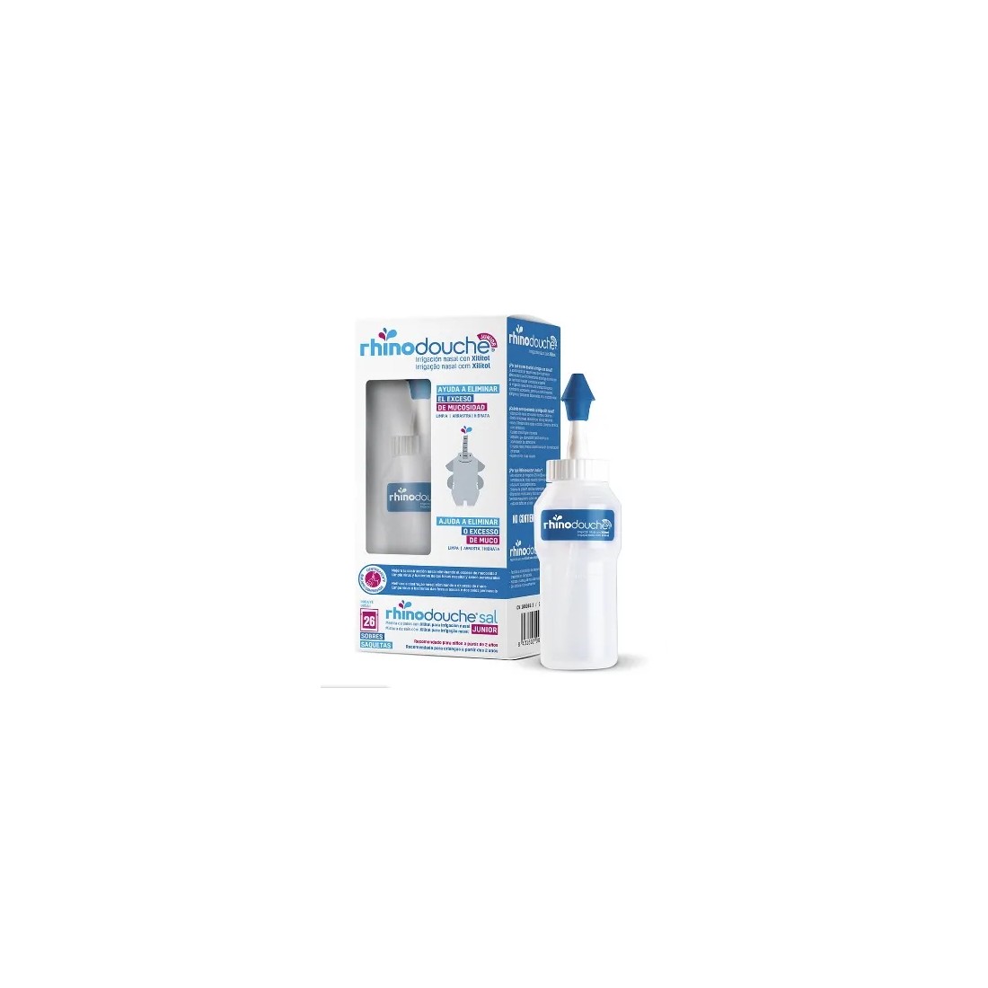 Sinusal Xl Sales Rhinodouche Junior Pack irrigador nasal 26 Sobres + Botella