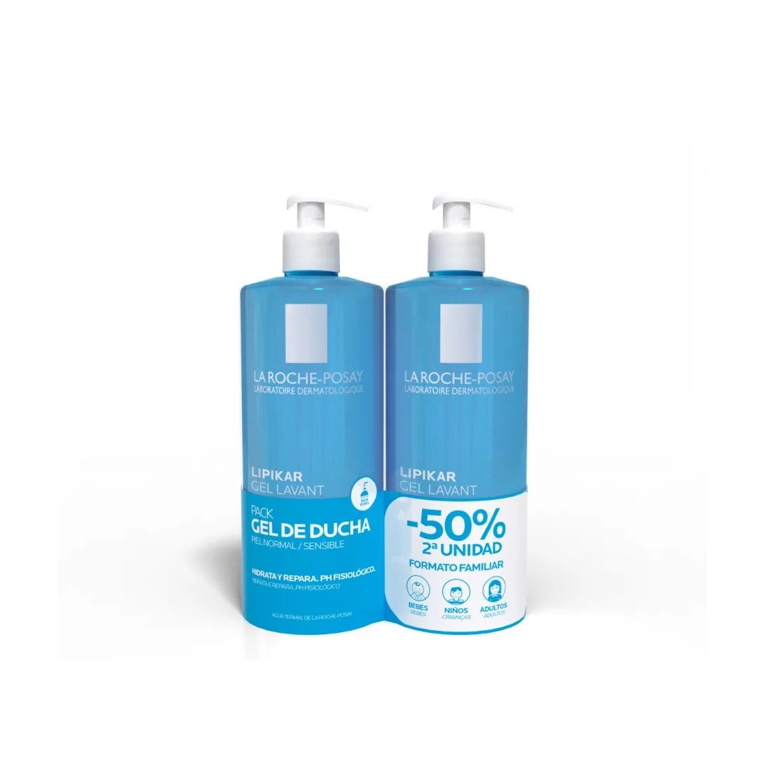 La Roche Posay DUPLO Lipikar Gel Lavant Limpiador 750+750 Ml