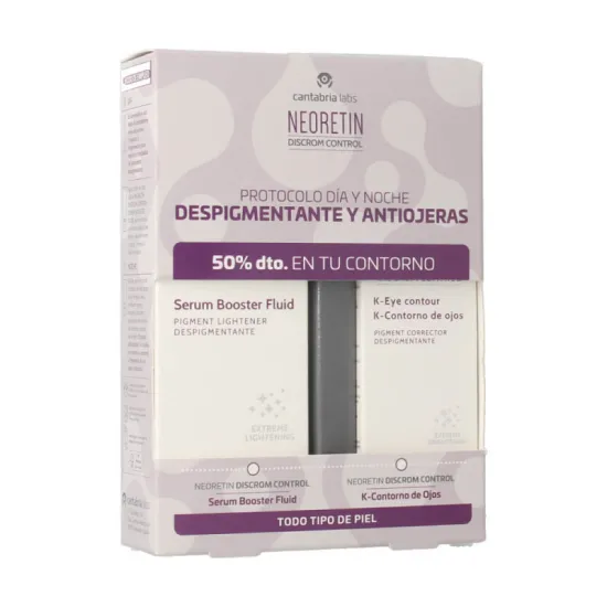 Pack Despigmentante y Antiojeras Neoretin Serum Booster Fluid + K-Contorno de Ojos