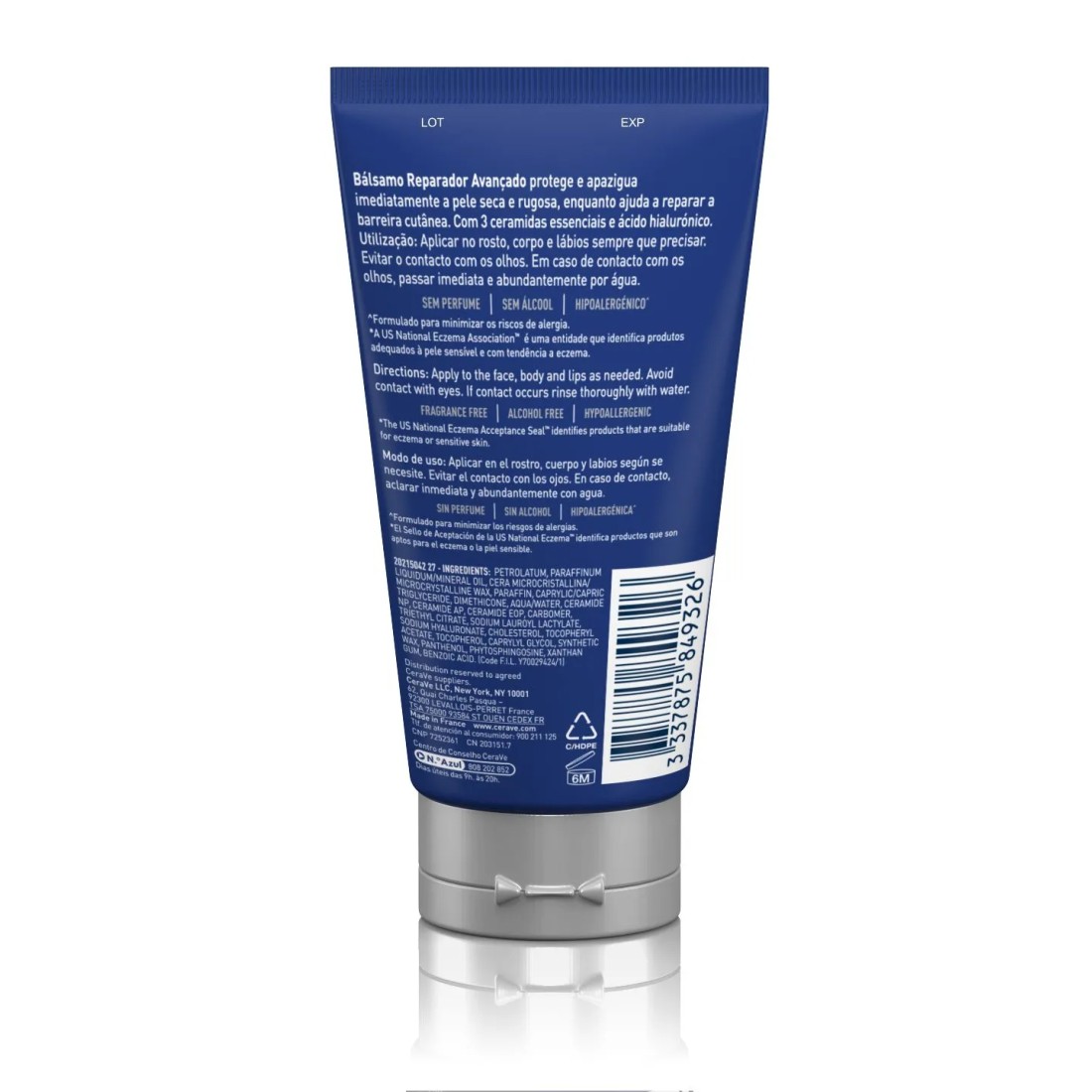 Cerave Bálsamo Reparador Avanzado 50 Ml reverso