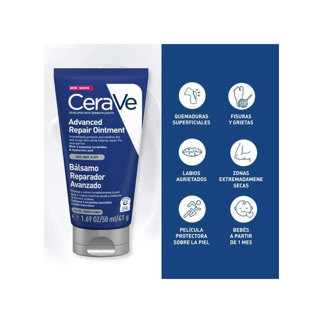 Cerave Bálsamo Reparador Avanzado 50 Ml caracteristicas